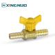 1/2 Inch Brass Gas Ball Valve With Yellow Butterfly Handle And Quick Connection For Pipe Fitting