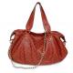 Women Style Great Leather Red-Brown Shoulder Tote Bag Handbag #2586