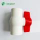 Highly Durable ANSI Socket Red Handle White PVC Compact Ball Valve with UV Protection