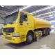 Yellow HOWO 4x2 12 cbm Sprinkler Water Tank Truck Euro 2 Left Hand Drive