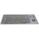 Industrial Stainless Steel Panel Mount Keyboard IP65 With Optical Mouse Trackball