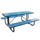 Waterproof Metal Picnic Table With Benches Anti Rust Durable Weather Resistant