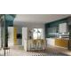 Green Lacquer Kitchen Cabinet Colorful Modern L Shaped Kitchen Cabinets