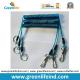 High Security Wire Reinforced Stretch Coil Lanyard with Quick Release Snap Hook and Split Ring