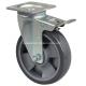 Edl Medium 6 200kg Plate Brake PU Caster with Ball Bearing 6426-76