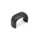 Oval Shaped Black Aluminum Industrial Drawer Pulls White