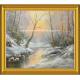 Snow River Original Oil Landscape Paintings Wall Art 20X24