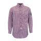 6.5oz Cotton Plaid Flame Resistant Work Shirt Buttons Style