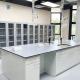 4 Drawers Lab Island Bench Chemical Resistant L Biology Laboratory Furniture