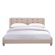 King Size Upholstered Bed Frame Linen Fabric Comfortable Modern Style