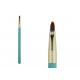 Private Label Synthetic Hair Makeup Lip Brush Flat Liner Brush Green Color