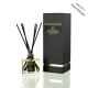 Luxury Transparent Round Bottle Home Reed Diffuser with Black Gift Box