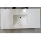 Polished White Quartz Bathroom Countertops , Engineered Bath Vanity Tops