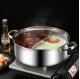 New Design Hot Pot Thickened Round Shape Stainless Steel Shabu Pot Soup Pot With Stainless Steel Handle