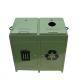 2020 New style waste cans price bear proof dust bins two compartments with locks steel metal garbage bins