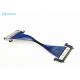 Male 0.5mm Pitch Connector LVDS Cable , Hirose Housing Blue LVDS Display Cable