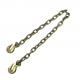 Color Galvanized G70 Binder Link Chain With Forged Clevis Grab Hooks 20Mn2 Durability