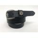 Soft Women Leather Belts With Embossed Line Pattern  Brushed Gunmetal Bucklee 2.0CM Wide