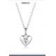 45cm Valentine Heart Pendant Necklace Silver Stainless Steel Necklace For Wife