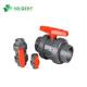 Temperature Normal Temperature Light Gray PVC True Union Ball Valve with Red Handle