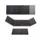 Foldable Bluetooth Keyboard,ABS Portable Mini Keyboard with Touchpad for IOS,Android