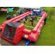 Indoor Inflatable Sports Games Human Foosball Court Red Inflatable Table Football Game Field