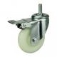 3 inch threaded stem casters with brakes nylon caster wheel locking wheels