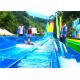 10mm Thickness High Speed Water Slide Blue Red Yellow Color