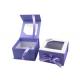 Recyclable Magnetic Gift Box UV Coating Purple Paper Small Packaging Boxes