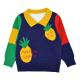 Pineapple Pattern Bespoke Sweaters Turn Down Collar Children Autumn Pullover