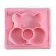 Silicone Customized Bear Shape Baby Feeding Suction Bowl And Plate With Spoon