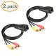 Stable Female 3 RCA Audio Extension Cable , Multipurpose RCA To RJ45 Adapter