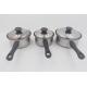 3pcs Korean style stainless steel milk pan multi function pot with cover