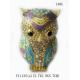 Bird owl metal jewelry box for jewelry wholesales owl jeweled enamel trinket box