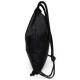 Black Printed Nylon Drawstring Backpack Water Resistant For Swimming / Travel
