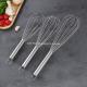 Classical design natural color household stainless steel handle egg whisk metal wire egg beater for cooking