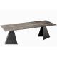 Elegant Rectangle Dining Room Table 2.0 Meter Moka Frosted Top Long Life Span