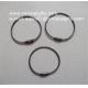 Black nickel plated steel wire loop with screw nut for wire cable keyring