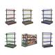 Metallic Grid Display Racks Supermarket Cold Rolled Steel Shelves