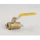 1/2 brass ball valve natural color for gas oil