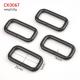 Black 1 Inch Iron Metal Rectangle Square Ring Buckle for Bag Belt Loop Purse Making