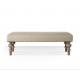 Home Furniture Stripe Pattern ottoman stool for Shoes Changing Stool,oak wood with linen  fabric
