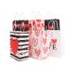 White Kraft Valentines Day Gift Bags Heart Love Design With Handle