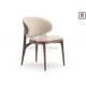 Shell Shape Upholstered Leather Chair With Ash Wood Structure