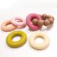Ring Donut Shaped Silicone Beads Teether SGS 4.2*4.2*0.9cm For Baby