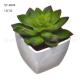 Realistic Imitation Faux Succulent Flower Green Decorative Plant In Plastic Pot