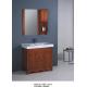 Classics Square Sinks Bathroom Vanities with mirror light brown color