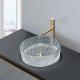 Glass Bathroom Wash Basin Trace Silver Color Easy To Clean