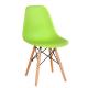 Coloured Wooden Dining Chairs , PP Plastic Dining Chairs Wooden Legs
