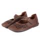 S289 Home magic buckle leather simple hollow new women's shoes, retro ethnic soft and comfortable single shoes processin